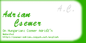 adrian csemer business card